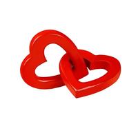 Genérico 2 estatuas de Corazones de Madera emparejadas Hermosa Cubierta Hecha a Mano Parejas recién Casadas Conexión de Pareja Obra de Arte de Madera