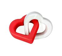 Genérico 2 estatuas de Corazones de Madera emparejadas Hermosa Cubierta Hecha a Mano Parejas recién Casadas Conexión de Pareja Obra de Arte de Madera