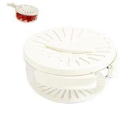 Genérico 2-in-1 Draining and Preservation Basket, Multi-Functional Fruit and Vegetable Washing Bowl, Durable Leak-Proof Easy Clean, For Home Kitchen, Fruit Cleaning, Food Storage Picnics (White)