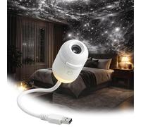 Genérico 2-in-1 Galaxy Projector Night Light,Starry Sky Projector & Night Light,360° Adjustable LED Space Galaxy Lamp, Multiple Projection Films & HD Images for Car and Bedroom Decoration (12 Slides)