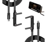 Genérico 2-in-1 Invisible Holder Charger Cable - 240W Fast Charging Cord with Built-In Phone Stand, Type C and Folding Phone Holder 5ft for iPhone 15-17/Smartphones/Tablets (2Pcs)