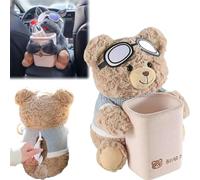 Genérico 2 in 1 Tissue Box and Trash Can, Cute Plush Cartoon Car Trash Bin, Soft Doggie Tissue Holder and Trashs Can, Multifunctional Animal Paper Box for Car and Homes