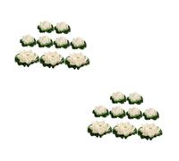 Genérico 2 Juegos Lirio De Agua Flores Falsas Al Aire Flores Fuente Nenúfar Loto De Agua Artesanía Floral Tallos Artificiales Loto Flotante Artificial Falso Eva 9 Uds * 2