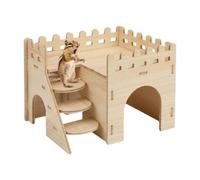 Genérico 2-Layer Wooden Guinea Pig, Small Wooden Pet Shelter, Double-Layer | Small Pet Shelter Hamster Accessories For Small Animal Hedgehog Mouse Enrichment Boredom Climbing Play