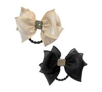 Genérico 2 Lazos de Organza para El Pelo para Niñas Elegantes Horquillas de Cuerda para El Pelo Lazo Decorativo para El Accesorio Portátil para El