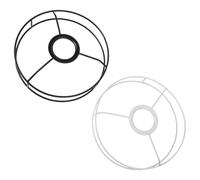 Genérico 2 Marcos Redondos para Pantalla de Lámpara de Techo, Soporte de Metal Práctico y Creativo para Lámparas de Oficina y Dormitorio, Pack de 2 Piezas