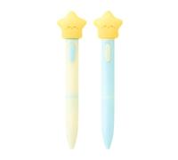 Genérico 2 Pack Glow Pen 13.3x3cm 30g | Twisting Star Moon Cloud Light Up Cap Night Lamp | Creative Fun Stationery For Diary School Office Kids Adults