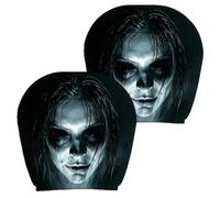 Genérico 2 Pack Horror Car Headrest Covers, Creepy Scary Face Design