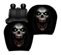 Genérico 2 Pack Horror Car Headrest Covers, Creepy Scary Face Design