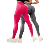 Genérico 2 Pack Leggings 3D Anticelulítico Mujer Leggins Anticelulitis Compresión, Celulitis Push Up, Redefine Tu Silueta Sin Esfuerzo S-3XL