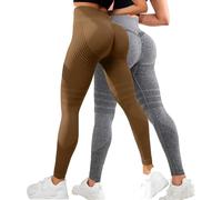 Genérico 2 Pack Leggings 3D Anticelulítico Mujer Leggins Anticelulitis Compresión, Celulitis Push Up, Redefine Tu Silueta Sin Esfuerzo S-3XL