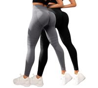Genérico 2 Pack Leggins Anticelulitico Leggings 3D Anticelulítico Mujer Leggins Anticelulitis Compresión, Celulitis Push Up, Redefine Tu Silueta Sin Esfuerzo S-3XL