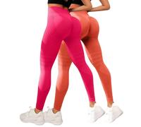 Genérico 2 Pack Leggins Anticelulitico Leggings 3D Anticelulítico Mujer Leggins Anticelulitis Compresión, Celulitis Push Up, Redefine Tu Silueta Sin Esfuerzo S-3XL