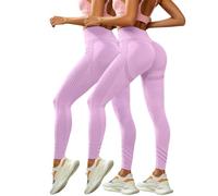 Genérico 2 Pack Leggins Anticeluliticos Mujer Mallas de Compresión 3D Anticelulitis Leggings Anticelulitis Push Up Adelgazante Cintura Alta Legging Deportivos Reductores Legging para la Celulitis