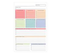 Genérico 2 Pack Notepad - 8 Inch Planner Notepad | Paper Productivity Planners - Undated Daily Planners Notebook A5 Spiral 104 Sheets Task with Schedule Checklist for Work School Home