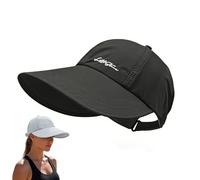 Genérico 2-Pack UPF 50+ Sun Protection Baseball Hat for Men Women, Lightweight Wide Brim Outdoor Sports Cap, Adjustable Velcro Closure (Black)