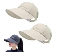 Genérico 2-Pack UPF Sun Protection Baseball Hat for Men and Women, Wide Brim Outdoor UV Protection Hollow Top Sun Hat, Adjustable (2 Pack-D)