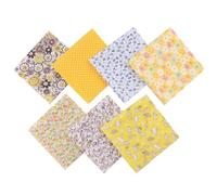 Genérico 2 Paquetes de Tela Estampada DIY de Algodón para Costura, Patchwork y Manualidades, 14 Piezas de Tela Floral de Color Amarillo para Cojines, Manteles y Proyectos Creativos
