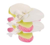 Genérico 2 Pares de Hebillas de Zapatos Diseño de Orquídea Alas, Hechas de Plástico Resistente Decoloración, Decorativas y Elegantes para Salidas Casuales en Verano y Playa