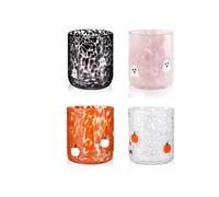 Genérico 2 Pcs Halloween Icon Juice Glasses, New 14oz Icon Stemless Drinking Pumpkin Glasses Set, Pumpkin Icon Glasses, Ideal for Gift Party Lovely Gifts Drinkware (4PCS)
