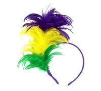 Genérico 2 PCS Headband, 1920s Feathered Headpiece, Carnival Headdress, Colorful Headwear, Pride Hair Accessories, for Carnival Wedding Cosplay St Paddys Day Accessories Headwear