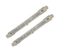 Genérico 2 Pcs/Lot r7s Bombilla halógena Blanco cálido 189mm 1000W/AC220-240V,78mm100W AC100130V