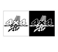 Generico 2 pegatinas para carrocería, calcomanías adhesivas para montañas gráficas, 4 x 4 barro divertido vinilo, para coche, decoración a rayas para pickup todoterreno, 7,87 x 5,35 pulgadas