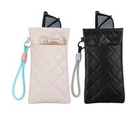 Genérico 2-Piece Double Eyeglass Holder, Compartment Storage Pouch