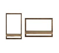 Genérico 2-Piece Set Floating Shelves, Greenery Lightweight Brackets, Home Decoration Trophies, Vases, Decorations, and Photos, Mounting Brackets for Living Room