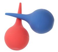 Genérico 2 piezas Bulbos de Goma para Lavado de Oídos Succión Manual Segura Herramienta de Limpieza para Eliminación de Cera Accesorios Prácticos Azul y Rojo