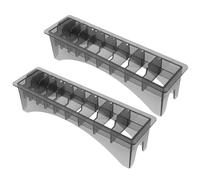 Genérico 2 Piezas Caja Organizadora con Compartimentos Diseño Compacto y Resistente para Peines de Cortapelos Eléctricos para Uso Profesional o Doméstico