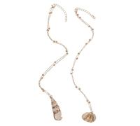 Genérico 2 piezas Collar Conchas Marinas Elegante Colgantes y Natural Joyería Fina para Mujer Regalo Pequeño Accesorios de Moda