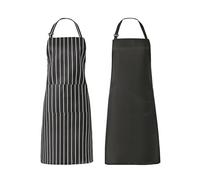 Genérico 2 Piezas Delantal Cocina Hombre Mujer Mandiles, Delantales Impermeables Ajustables del Cocinero con 2 Bolsillos, para Cocina, Hornear, Pintura