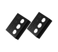 Genérico 2 Piezas Estante Para Colorear De Hoja De Hierro Rectangular Soporte De Tinta Para Tazas De Portavasos De Tinta De Pigmento De Titulares De Planchar Negro