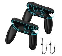 Genérico 2 piezas Estuche del mango del controlador izquierdo derecho Para Switch 2 J-Con Apoyos Ergonómicos Apoyo Gamepad Apoyo Funda protectora Joypad soporte de manija (Negro)