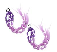 Genérico 2 Piezas Extensiones Trenzadas para de Burbujas Coloridas Peluca Ligera para Festival y Actuaciones Accesorio de Fácil de Usar