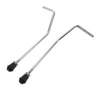 Genérico 2 Piezas Kit De Batería Piso De Tambor Patas De Tambor De Soporte Bastidor De Caja Estante De Batería De Instrumentos Agitador Semiautomático Aleación De Aluminio Silver