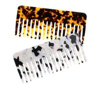 Genérico 2 Piezas Peine Antiestático Peine De Pelo Rizado Peines a Granel Peine De Para Cabello Mojado Peine Mojado Peine Para Desenredar El Cabello Peine De Burlas Plato De Vinagre