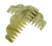Genérico 2 Piezas peine de masaje herramienta mini cepillo de pelo de jade champú cabello outlet tomada masajeador de espalda tool masajeador de cabeza peine con estilo Jade Xiuyan Green