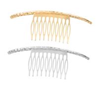 Genérico 2 Piezas peine hair clips horquillas moño hair pin pasador hair bow tijeras cerda abrazadera champú Pinza para el cabello horquilla para niñas Gancho tocado de niña aleación