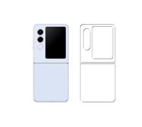 Genérico 2 Piezas Protector de pantalla Posterior, compatible con ZTE nubia Flip 2, Película de Trasera Piel (Not Cristal Templado)