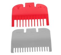 Genérico 2 Piezas Protectores Profesionales para Cortapelos de Peines Guía Ajustables Gris y Rojo Accesorios Duraderos para Cortes Salón y Doméstico