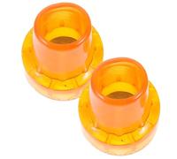Genérico 2 Piezas Puntas para Muletas Antideslizantes, Funda para Pie de Bastón de Trekking, Plástico, Amarillo, para Bastones y Bastón, Reemplazo, Estabilidad en Superficies Mojadas