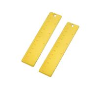 Genérico 2 Piezas Regla de Acero Inoxidable Dorado de 12cm Estilo Nórdico, Herramienta de Dibujo Maestros, Útil Escolar Diseño Conveniente para Transportar