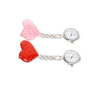 Genérico 2 Piezas Reloj de Enfermera Reloj de Bolsillo con Cadena Relojes de Moda para Mujer encantos Relojes de Pared Relojes Pared decoración Reloj portátil Reloj con Clip para Medico