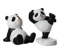 Genérico 2 Piezas Soporte Del Teléfono Que Se Paga Panda Soporte Del Teléfono Panda Soporte De Teléfono Lindo PVC Soporte De Teléfono De Escritorio De Panda De Dibujos Animados Oficina Adornos