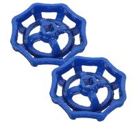 Genérico 2 Piezas Volante de Válvula de Compuerta de Acero Fundido Azul Manija Válvula del Grifo Estructura Razonable Fácil de Operar y Resistente al Óxido de Cierre