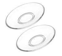 Genérico 2 Platos de Vidrio Transparente para Aperitivos y Postres Platillos Redondos de 12X12 CM Platos Pequeños Multifuncionales para Té y Bocadillos Juego Compacto y Reutilizable