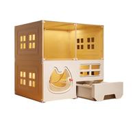 Genérico 2 Tier Cat Cage 71cm Transparent Door Pet House with Toilet Area