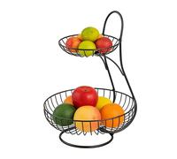 Genérico 2 Tier Wire - Fruit Basket 2-Tier Veggies Storage | Countertop Fruit Stand Wire Breathable Design for Countertop, Pantry, Shelf Party, Buffet, Break Room, Apartment or Home